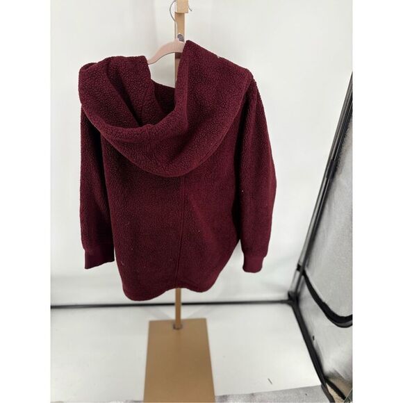 The North Face Campshire Wrap Women’s Medium Large Sherpa Fleece Maroon Jacket - Picture 6 of 12